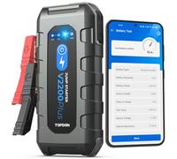 TOPDON V2200Plus Avviatore di emergenza&Tester per Batteria in 1, 2200A Avviatore di emergenza per batteria di picco da(motori diesel fino a 9L/7L), Starter di emergenza per batteria portatile da 12V