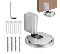 Tope Magnético para Puerta, Tope Mecánico Silencioso para Puerta de Suelo, Tope Puertas Suelo Autoadhesivo, Tope Puerta Sin Taladrar, Bloqueable Topes Puertas Suelo Adhesivos para Suelo y Pared
