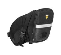 Topeak Aero Wedge Pack Large Borsello Sottosella, con Cinturino, in Velcro, Nero, 1.48-1.97 L