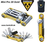 Topeak Bicicletta Bike Multifunzione Attrezzo Giro Strumento Mini 20 Pro Oro