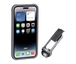 Topeak Handyhülle & Halterung RideCase, Kompatibel mit Apple iPhone 14 Pro Max, Schwarz Grau, 15800643