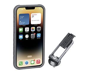 Topeak Handyhülle & Halterung RideCase Kompatibel mit iPhone 14 Plus, Schwarz Grau, 15800641