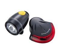 Topeak Highlite Combo II - Set di luci Anteriore e Posteriore, Colore: Nero