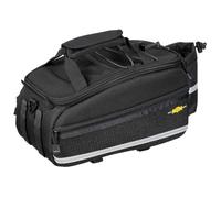 Topeak MTM Multi Mount TrunkBag EX, borsa da bicicletta impermeabile con lati espandibili per adattarsi ai portapacchi KLICKfix/Racktime Snapit o MIK, nero