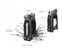 Topeak Ninja 16 + Bicicletta Multitool, Mini Strumento,Universal,Eccellente