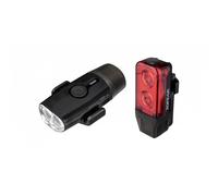 Topeak HeadLux 100 - Set di luci ricaricabili USB, anteriori e posteriori TailLux 25, colore: Nero