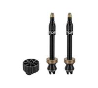 Topeak TurboFlow Valve Kit 45 mm, kit valvole tubeless ad alto flusso, design anti-intasamento, 1 coppia, per valvole Presta