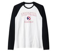 Topeka Kansas (Kansas) Maglia con Maniche Raglan
