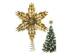 Toper - 15 x 21 x 3 cm 3D Star Treetop, funzione di design prismatico luminoso, glitter portatile con luci a LED, robusto telaio garantisce una decorazione per le vacanze di installazione senza sforzo