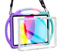 TOPESCT Custodia per bambini per iPad A16 di 11a/10a generazione (2025/2022) 11"/11", realizzata in silicone adatto ai bambini, con protezione schermo integrata, custodia antiurto con supporto per