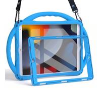 TOPESCT Custodia per bambini per iPad da 10,2 pollici di 9a/8a/7a generazione, realizzata in silicone adatto ai bambini, con protezione schermo integrata, custodia antiurto con manico e supporto per