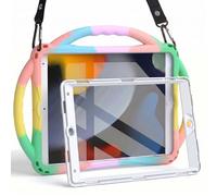 TOPESCT Custodia per bambini per iPad da 10,2 pollici di 9a/8a/7a generazione, realizzata in silicone adatto ai bambini, con protezione schermo integrata, custodia antiurto con manico e supporto per