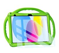 TopEsct - Custodia per iPad 10a generazione, custodia per iPad 11,9" 2022 con protezione per schermo in vetro temperato, custodia in silicone antiurto per iPad 10 Gen con cinturino (verde)