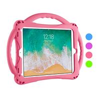 TopEsct Custodia per iPad 9.7 2018/2017/ iPad 6a/5a Generazione,Antishock con Maniglie e Piedistallo,Perfetto Anche per iPad Air,iPad air2 Cover Bambini(iPad 9.7, Rosa)