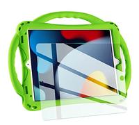 TopEsct Custodia per iPad di 7a generazione per bambini, con pellicola proteggi schermo in vetro temperato e cinturino, in silicone, antiurto, custodia per Apple iPad 10.2 2019 con supporto e