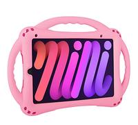 TopEsct Custodia per iPad Mini di 6a generazione, resistente, antiurto, a prova di bambino, con supporto a tre maniglie per iPad Mini 6 da 8,3", colore: rosa