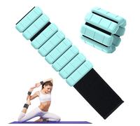 TOPESCT pesi per polsi e cavigliere indossabili set di 2 (0,5 kg/0,9 kg ciascuno),braccialetti regolabili con pesi per allenamento di forza,camminata,corsa,pilates,jogging,yoga (Turquoise, 2lbs/each)