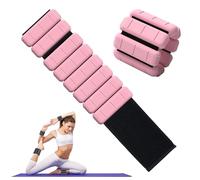 TOPESCT pesi per polsi e cavigliere indossabili set di 2 (0,5 kg/0,9 kg ciascuno),braccialetti regolabili con pesi per allenamento di forza,camminata,corsa,pilates,jogging,yoga (Pink, 2lbs/each)
