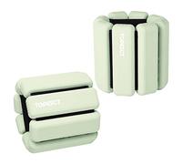 TOPESCT Set di 2 pesi da polso regolabili (0,5 kg ciascuno) | Braccialetto indossabile per polso e caviglia, per yoga, danza, sbarra, pilates, cardio, aerobica, camminata (0,5 kg/ciascuno, verde