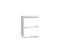 Topeshop M2 BIEL POŁYSK FRONT nightstand/bedside table 2 drawer(s) White