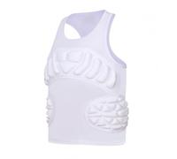 Topeter Heart Guard - Canottiera protettiva per sterno per portieri, softball, protezione per il petto, per bambini e ragazzi, colore bianco, taglia YXL