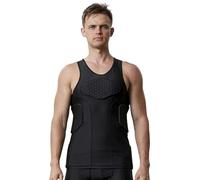 Topeter Maglia a Compressione Imbottita da Uomo Sportiva Gilet Protettivo Rash Guard Basket Allenamento Canotta M