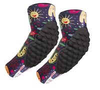 Topeter Manicotti imbottiti a compressione per gomiti, 1 paio di maniche da basket, Giallo, M