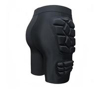 Topeter Pantaloncini da portiere, protezioni imbottite per portiere, pantaloncini a compressione scorrevoli, Nero, L
