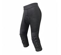 Topeter Pantaloni da bici imbottiti 3D per giovani, leggings Capri da ciclismo con ginocchiere, collant corti da bicicletta a compressione, Nero , 7-8 Years