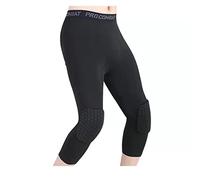 Topeter- Pantaloni da Pallacanestrocon Ginocchiere Leggings a Compressione 3/4 Collant Capri da Uomo
