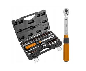 Topex 08-821 chiave dinamometric ica doppio clic 1/4 5-25nm set