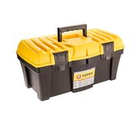 Topex - Cassetta degli attrezzi con manico e morsetti in plastica, 18 pollici, altezza 22 cm, lunghezza 44 cm, larghezza 22 cm