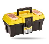 Topex - Cassetta degli attrezzi in plastica rigida con organizer, 12 pollici, altezza 15 cm, lunghezza 29 cm, larghezza 14 cm