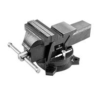 Topex - Morsa da banco in ghisa con base girevole e incudine, ganasce temprate, lunghezza 330 mm, larghezza 125 mm