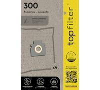 TopFilter 64300 - Sacchetti per aspirapolvere Hoover, sacchetti per aspirapolvere Hoover, in polipropilene non tessuto, plastica, gomma, 30 x 26 cm, confezione da 4