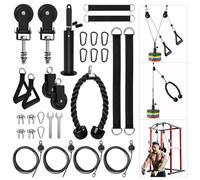 Topfinder Carrucola Palestra Tricipiti Attrezzi, Push Down Sistema di Puleggia Lat Machine Palestra Casa