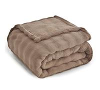 Topfinel Coperta Pile Matrimoniale,Plaid Termica Pelosa Morbida,Calda e Confortevole,OEKO-TEX,Adatta per Neonato, Cani e Gatto, da Usare su Fivano, Letto o Durante il Picnic, Marrone,220 x 240 CM