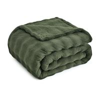 Topfinel Coperta Pile Matrimoniale,Plaid Termica Pelosa Morbida,Calda e Confortevole,OEKO-TEX,Coperta Invernale da Divano,Per Neonato e Animali Domestici (Gatti,Cani),Verde Oliva,150x200 CM