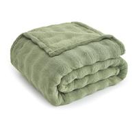 Topfinel Plaid Matrimoniale,Coperta Pile Termica Pelosa Morbida,Calda e Confortevole,OEKO-TEX,Coperta Invernale da Divano,Per Neonato e Animali Domestici (Gatti,Cani),Verde Salivia,150x200 CM