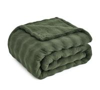 Topfinel Plaid Matrimoniale,Coperta Pile Termica Pelosa Morbida,Calda e Confortevole,OEKO-TEX,Coperta Invernale da Divano,Per Neonato e Animali Domestici (Gatti,Cani),Verde Oliva,150x200 CM