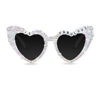 Topfunyy Occhiali da sole 18° compleanno per ragazze - Occhiali da sole bianchi 18 & Fabulous accessori per feste 18° compleanno, accessori fotografici divertenti per feste di ragazze