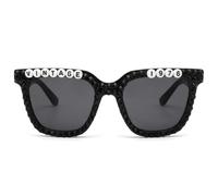 Topfunyy Occhiali da sole per 50° compleanno per uomini e donne, occhiali vintage 1976 con diamanti neri per decorazioni per feste di 50° compleanno