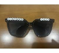 Topfunyy Occhiali da sole per il 40° compleanno per uomo e donna, vintage 1986 con strass neri, divertenti decorazioni per feste e accessori per foto (50th)