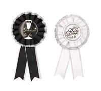 Topfunyy - Spilla in latta con scritta "Bride to Be and Groom to Be", per matrimoni e feste