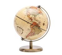 TOPGLOBE 14 cm Mappamondo Antico con girevole bronzato metallo