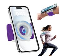 TOPGO Supporto per telefono da corsa per iPhone, girevole a 360°, anti-goccia, magnetico, compatibile con Magsafe iPhone 16 Pro Max e Android, viola