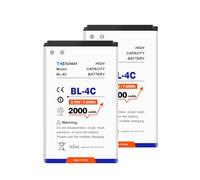 TOPGOBAT 2 batterie BL-4C, 2000 mAh, ad alta capacità, compatibile con Nokia 6088 6100 6101 6102 6102I 6103 6103B 6125 6126 6130 6131 6133 6136 6170 6230I 6260. 6300