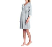 Topgrowth Abbigliamento Premaman Madre Pizzo Abito Casual Vestito maternità Donna Pizzo Incinte Pigiama Abiti da Notte Vestito Pigiami (Grigio, XL)