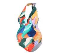 Topgrowth Accessorio Costumi da Bagno Premaman maternità Floreale Costumi da Bagno Premaman Donna Intero maternità da Spiaggia Bikini Premaman Bikini da Spiaggia Mare Piscina Swimsuit (Y2-Green, L)