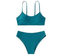 Topgrowth Accessorio Costumi Ragazza 11 Anni Costume da Bagno a Due Pezzi da Ragazza Sport Bikini a Vita Alta Costume da Bagno Costumi da Bagno per Bambini Cinghie Sottili (Y1-Mint Green, 10-11 Years)